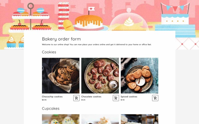 Bakery order form