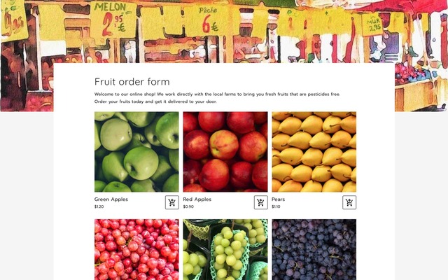 Fruit order form