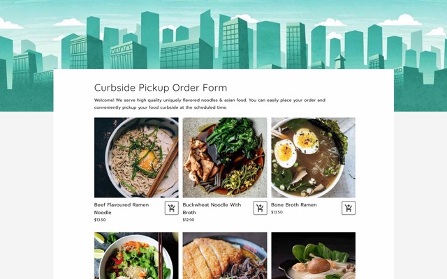 Pickup order form